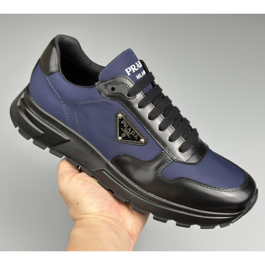 Prada Re-Nylon And Brushed Leather Sneakers - EUR FASHION