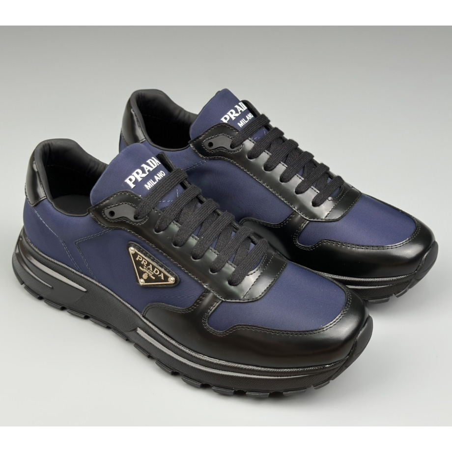 Prada Re-Nylon And Brushed Leather Sneakers - EUR FASHION