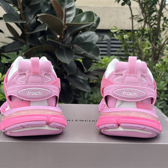 Balenciaga Track Sneaker In Pink Mesh And Suede-like Fabric - EUR FASHION