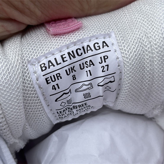 Balenciaga Track Sneaker In Pink Mesh And Suede-like Fabric - EUR FASHION