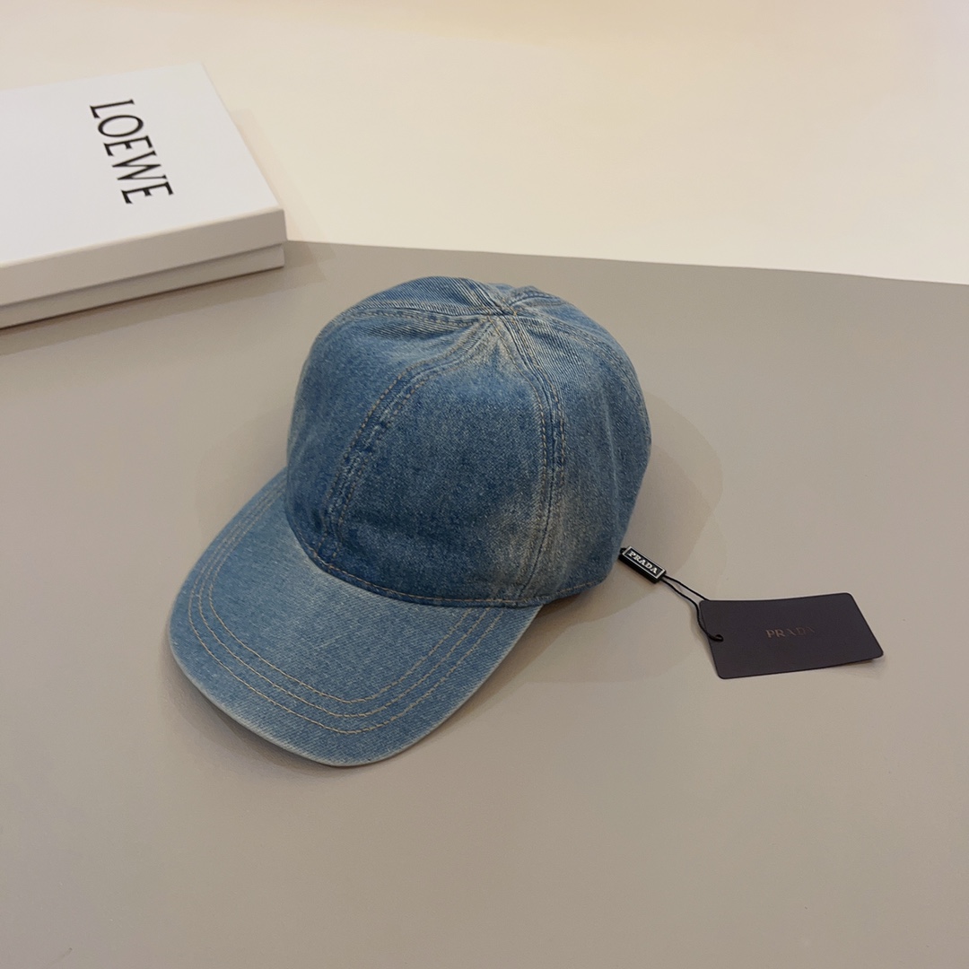 Prada Denim Baseball Cap - EUR FASHION