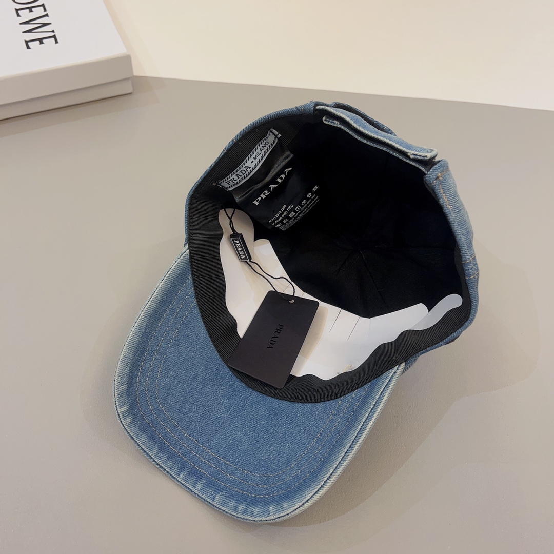 Prada Denim Baseball Cap - EUR FASHION