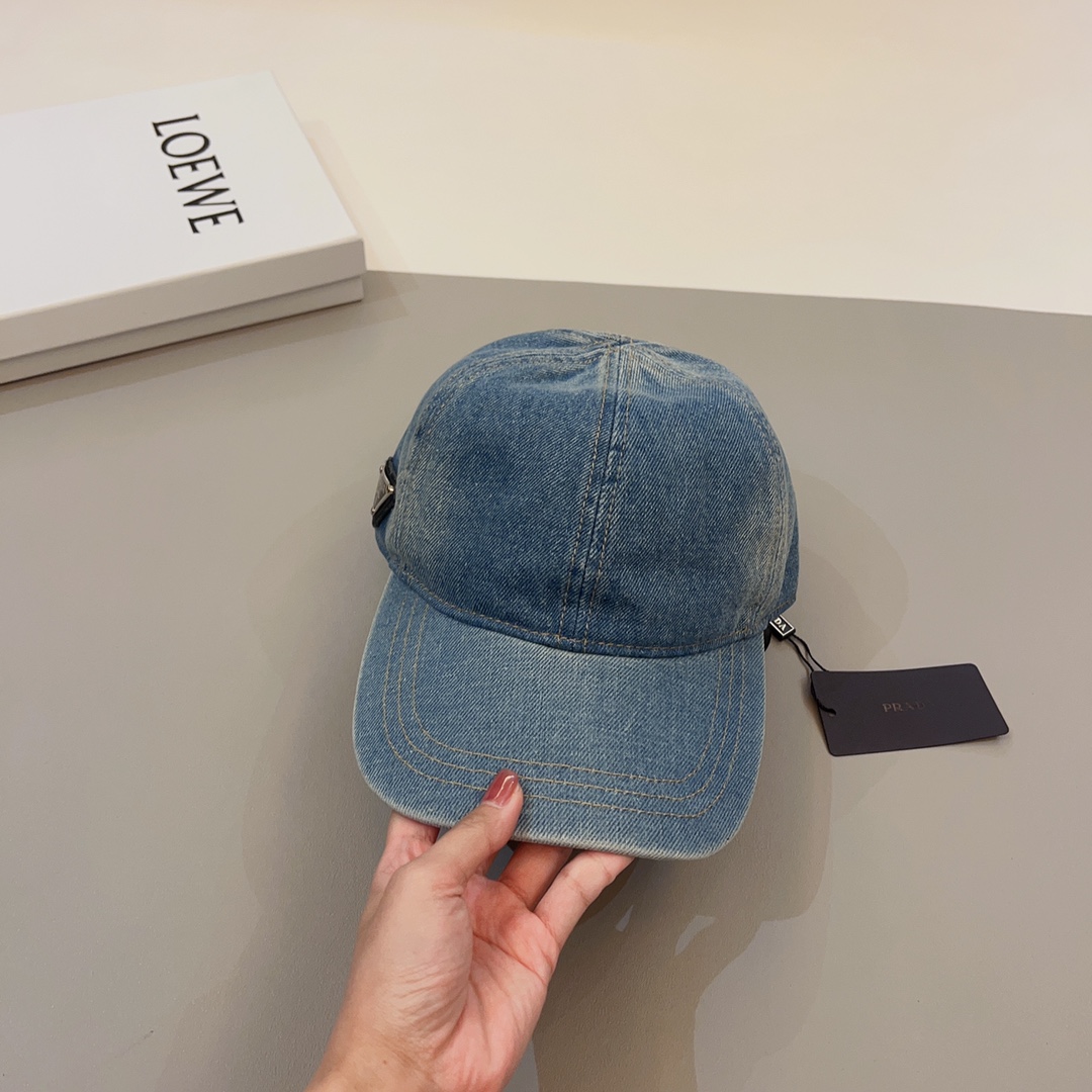 Prada Denim Baseball Cap - EUR FASHION