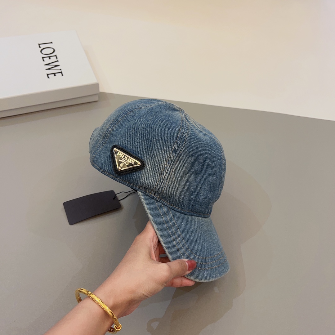 Prada Denim Baseball Cap - EUR FASHION