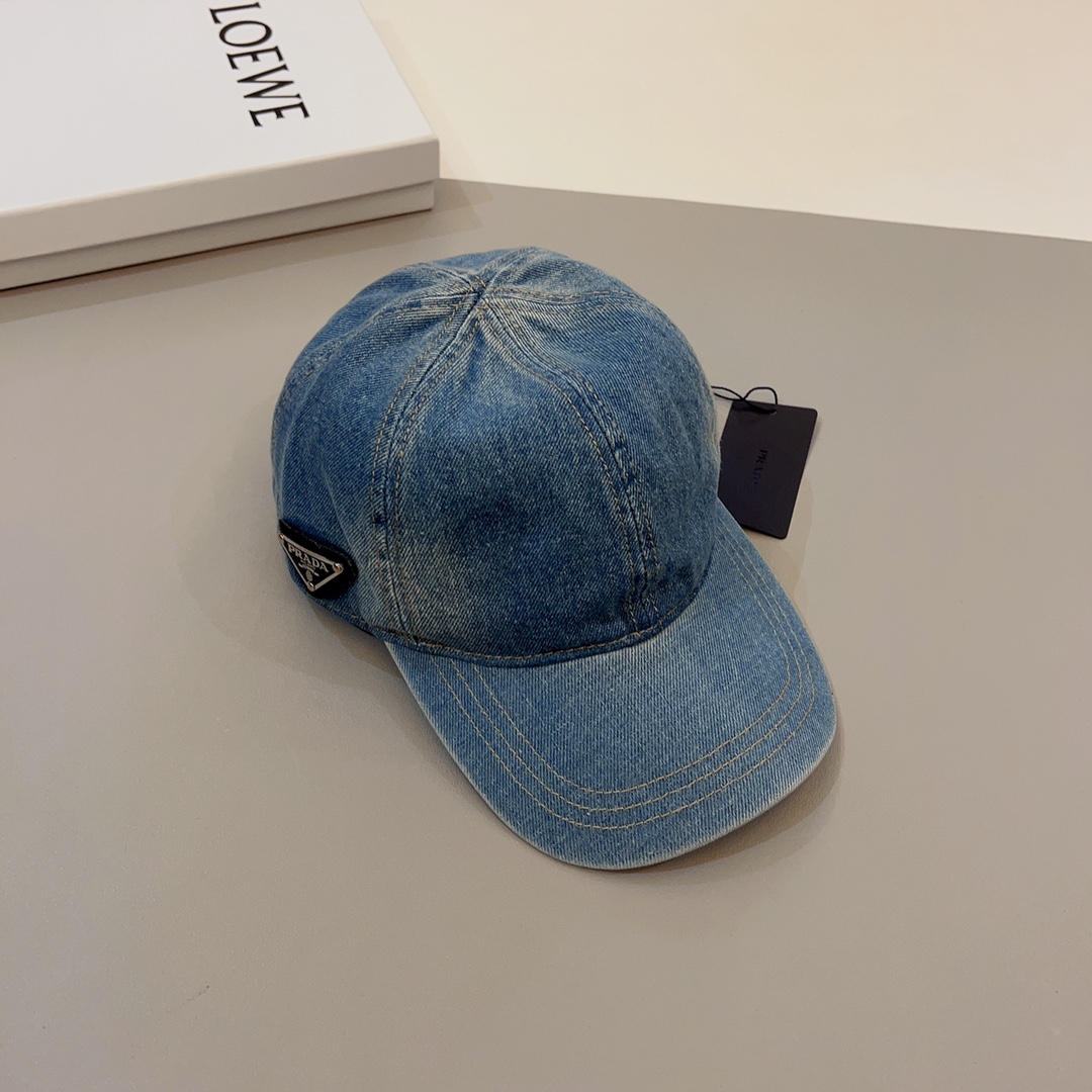 Prada Denim Baseball Cap - EUR FASHION