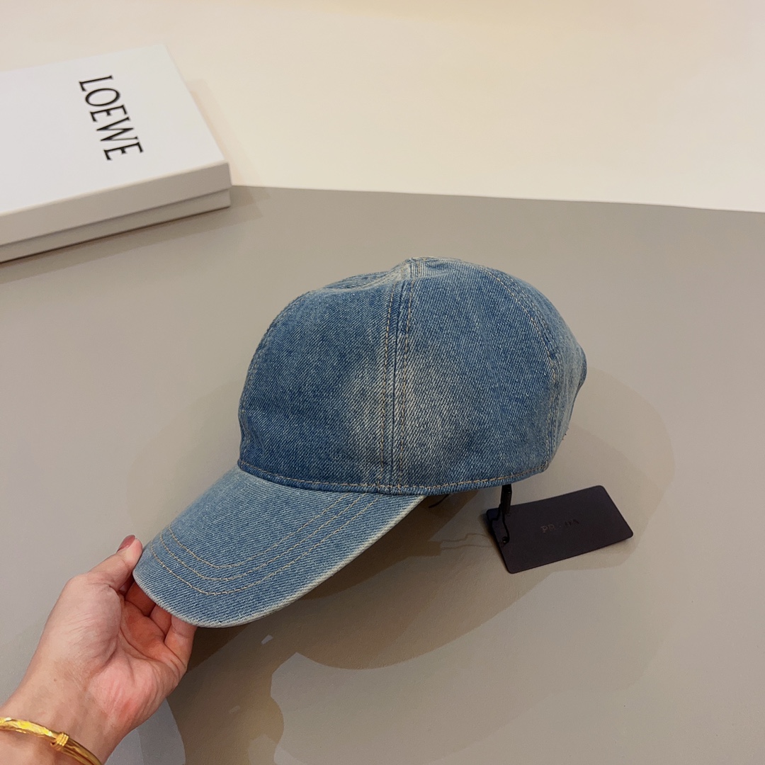 Prada Denim Baseball Cap - EUR FASHION