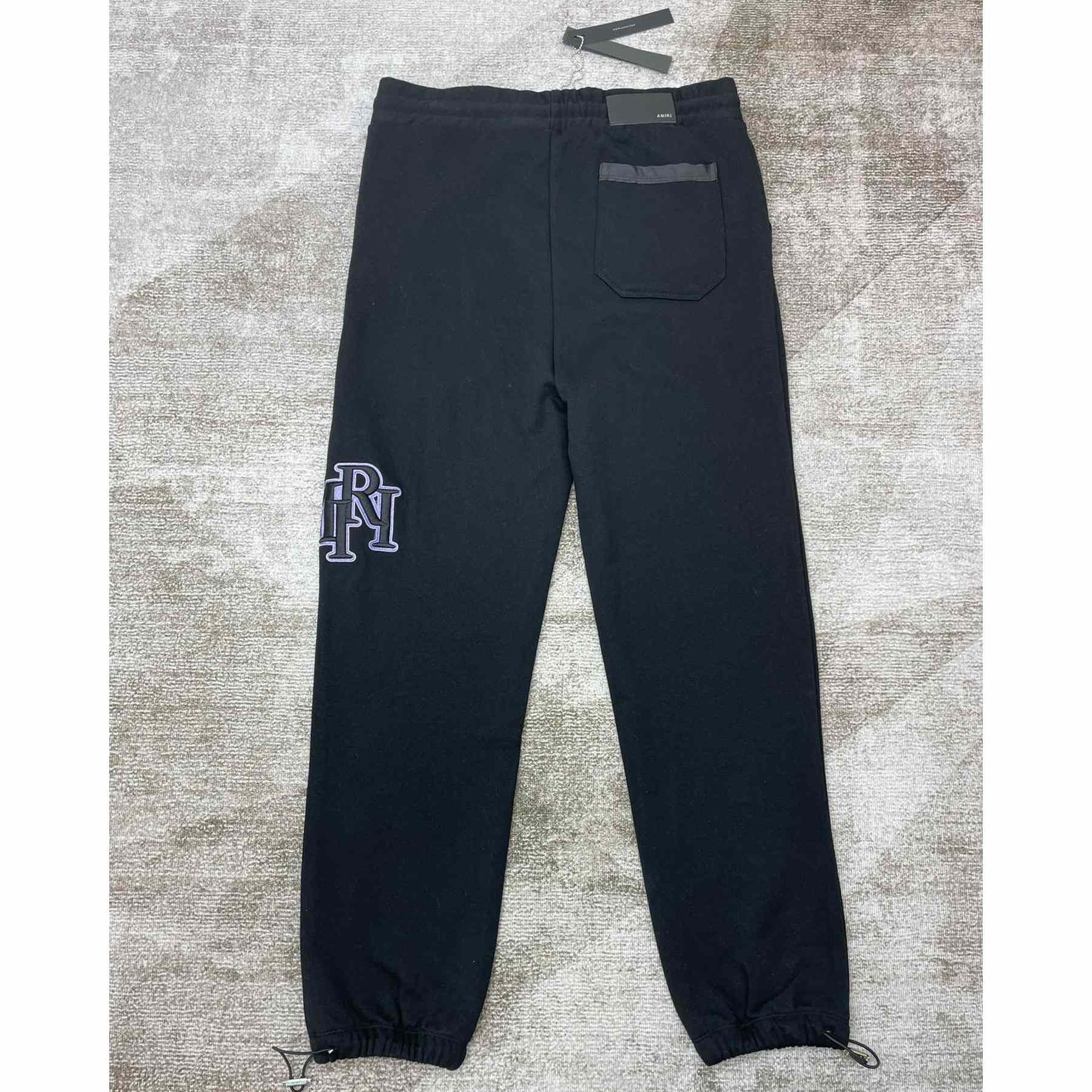 Amiri Logo-embroidered Cotton Track Pants - EUR FASHION