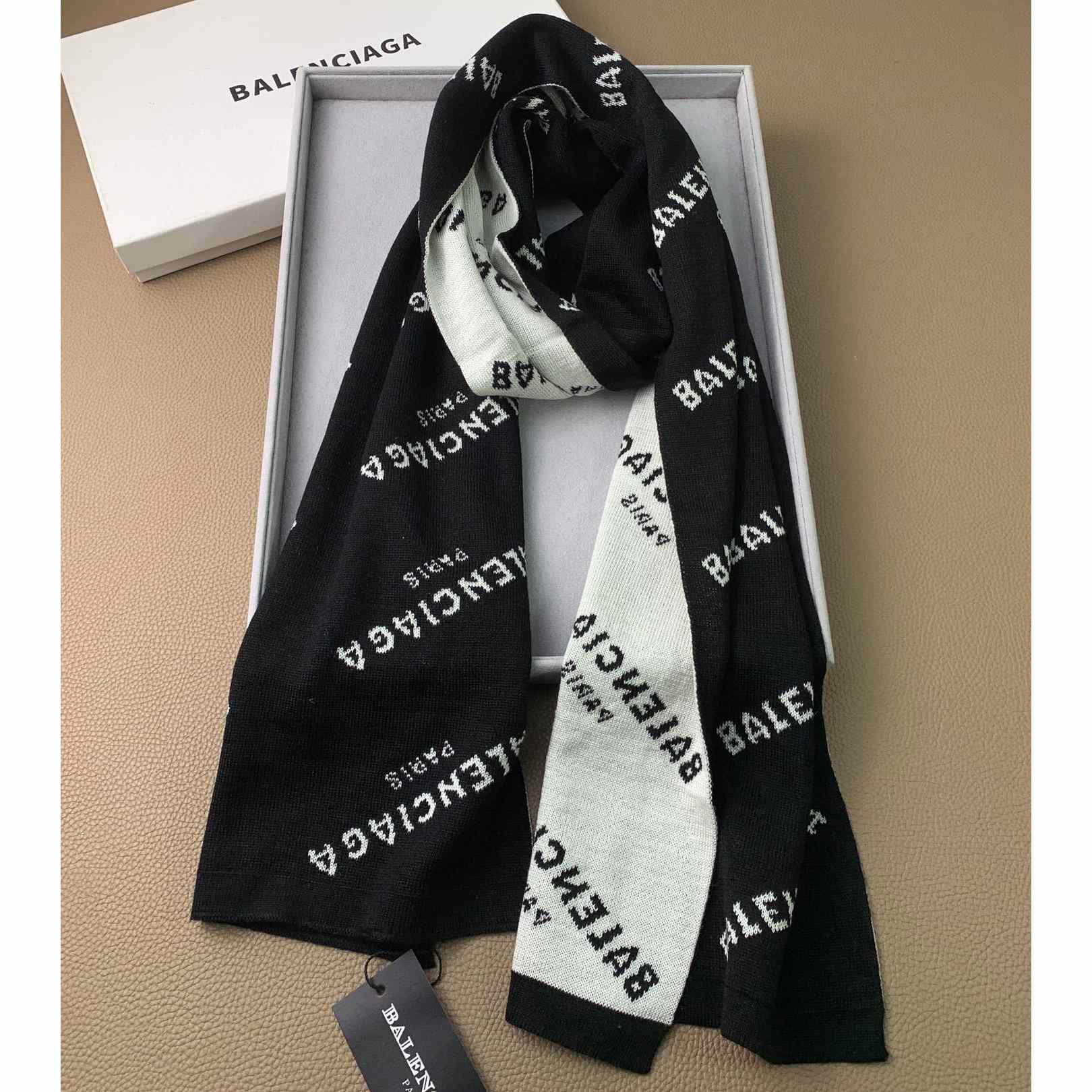 Balenciaga Allover Logo Scarf - EUR FASHION