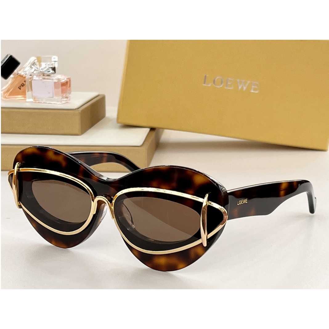 Loewe Cateye Double Frame Sunglasses In Acetate And Metal - EUR FASHION