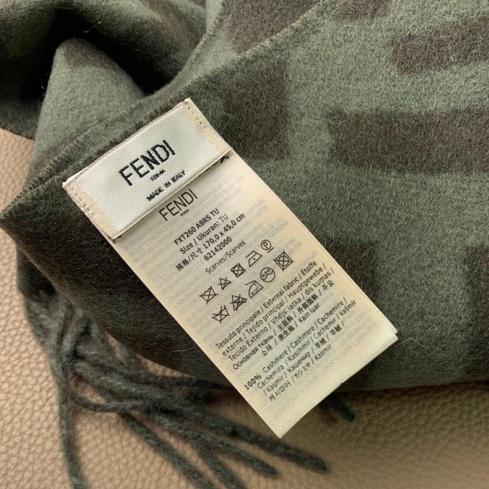 Fendi Green Cashmere Scarf - EUR FASHION