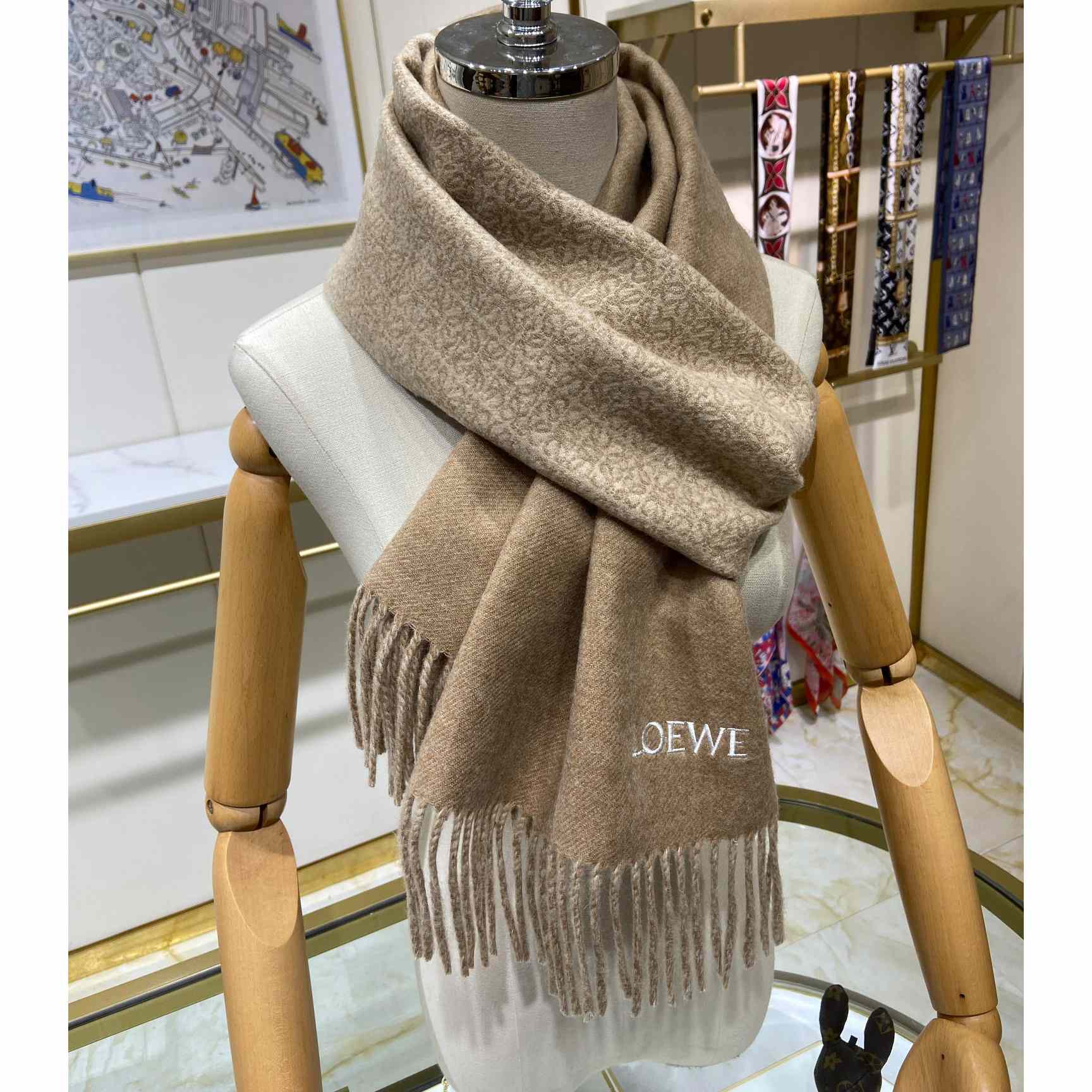 Loewe Scarf In Wool And Cashmere - EUR FASHION