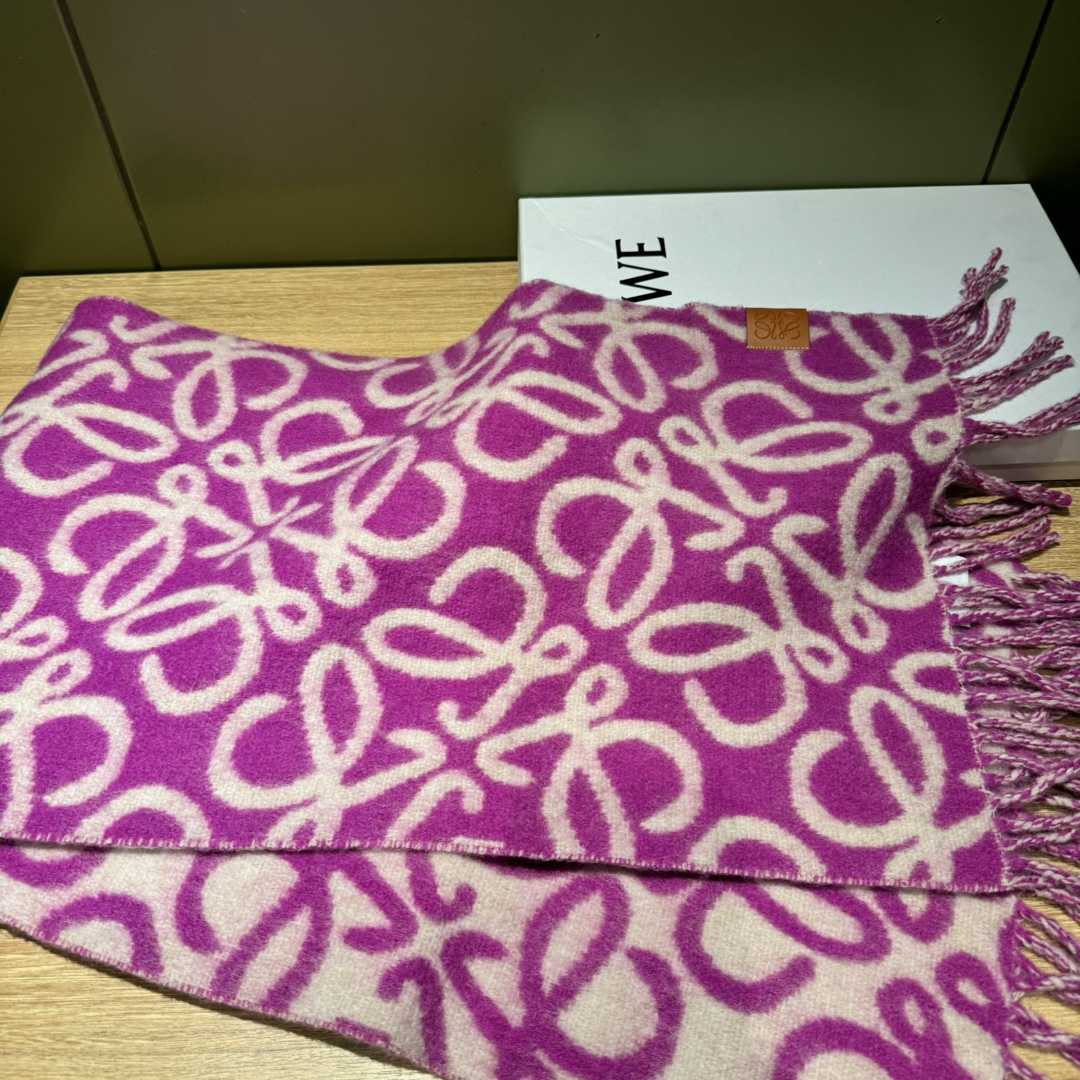 Loewe Anagram Scarf In Alpaca And Wool - EUR FASHION