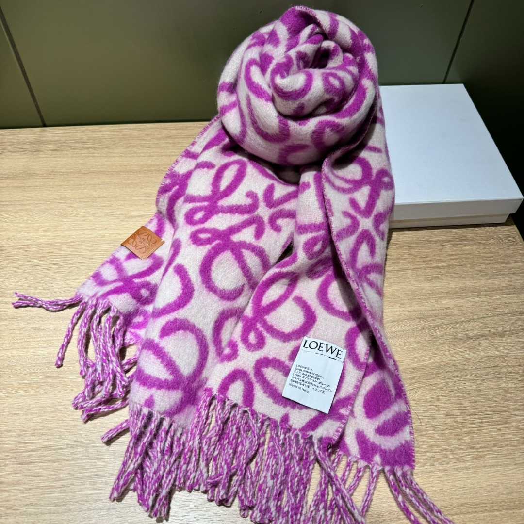 Loewe Anagram Scarf In Alpaca And Wool - EUR FASHION