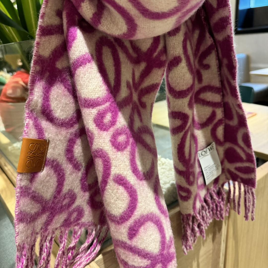 Loewe Anagram Scarf In Alpaca And Wool - EUR FASHION