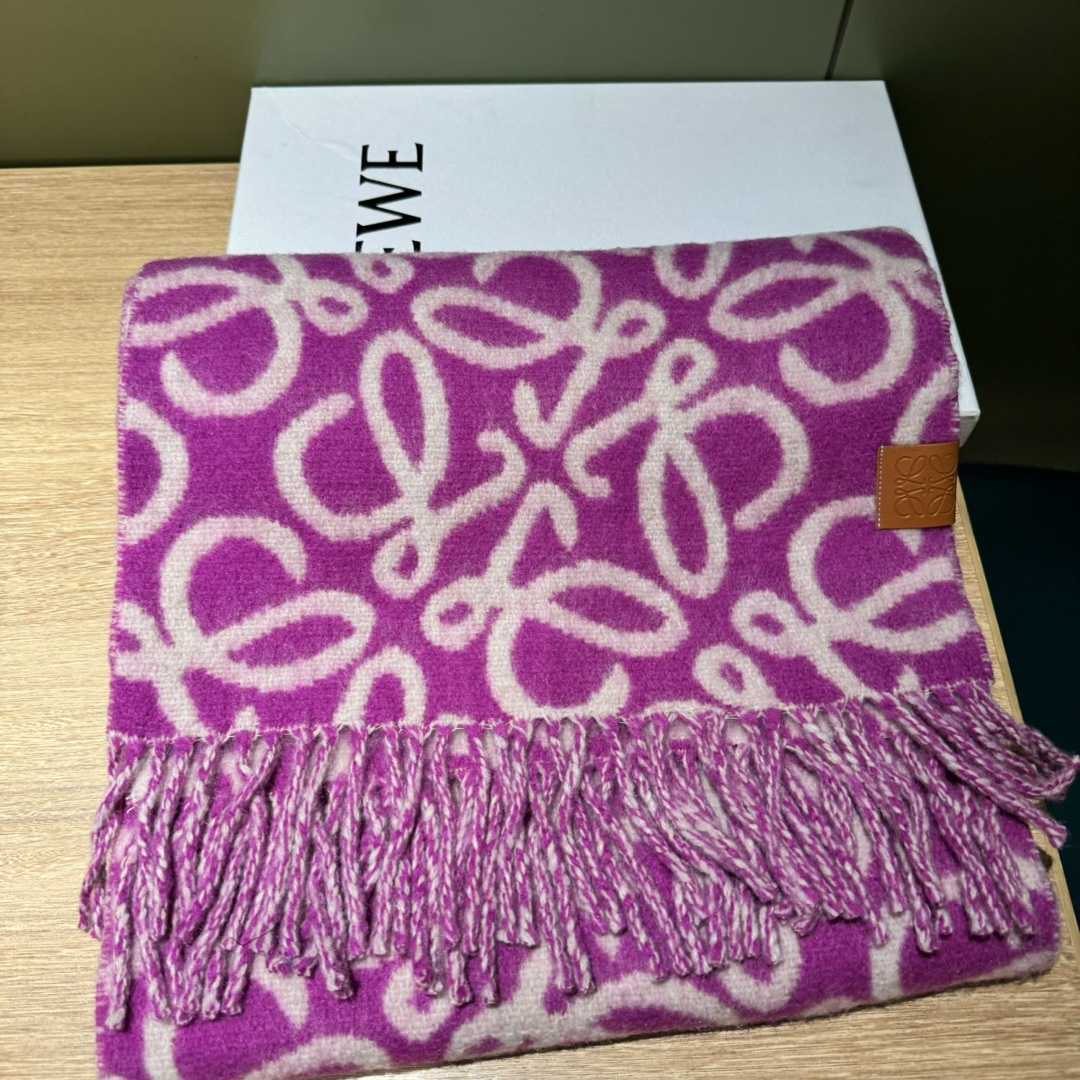 Loewe Anagram Scarf In Alpaca And Wool - EUR FASHION