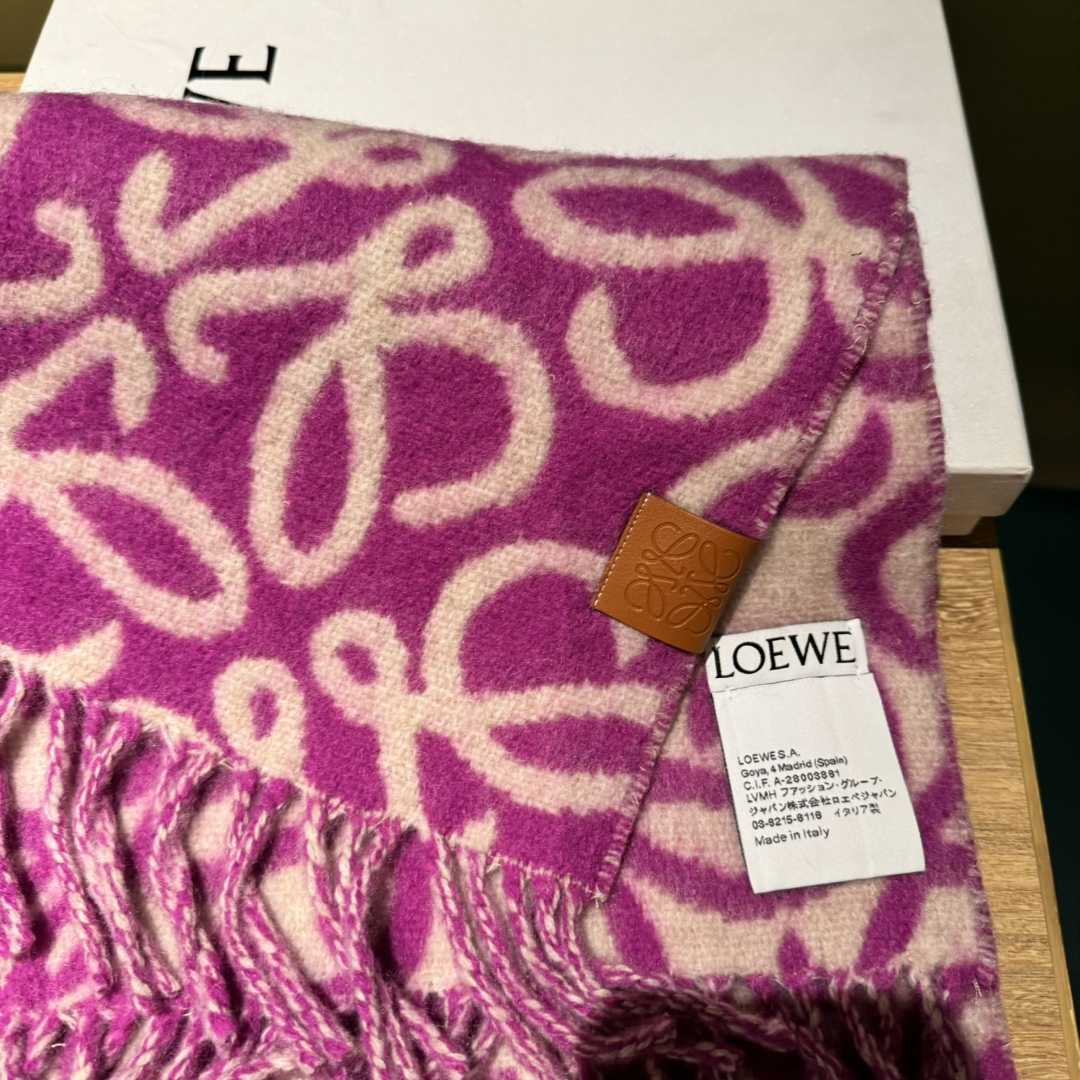 Loewe Anagram Scarf In Alpaca And Wool - EUR FASHION