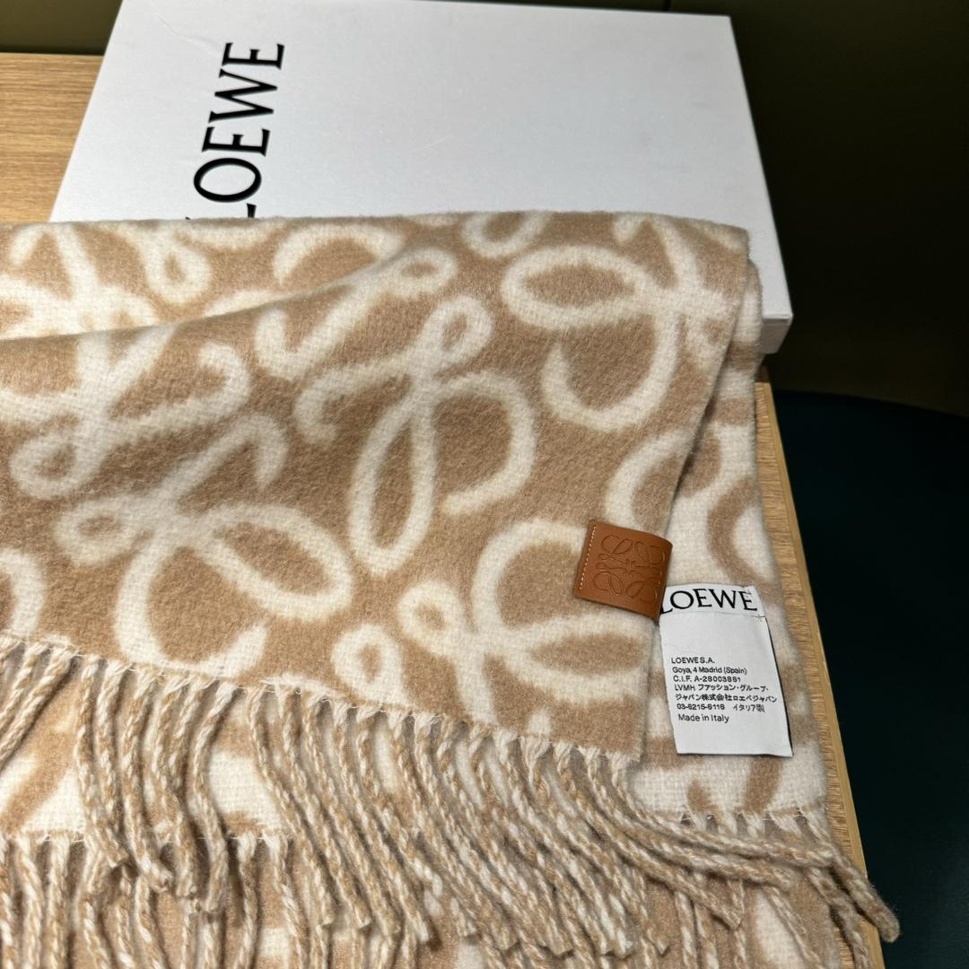 Loewe Anagram Scarf In Alpaca And Wool - EUR FASHION