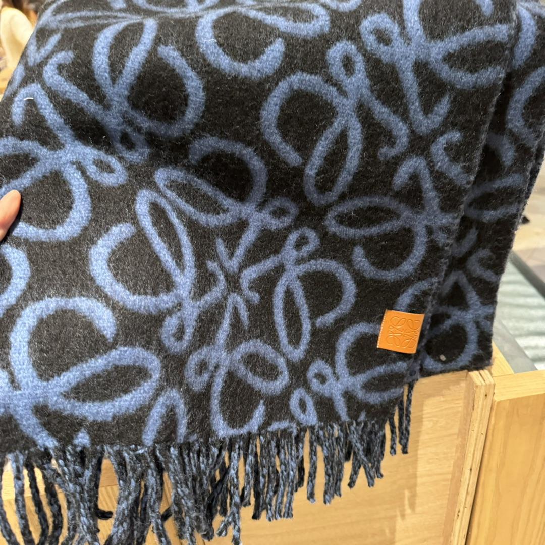 Loewe Anagram Scarf In Alpaca And Wool - EUR FASHION