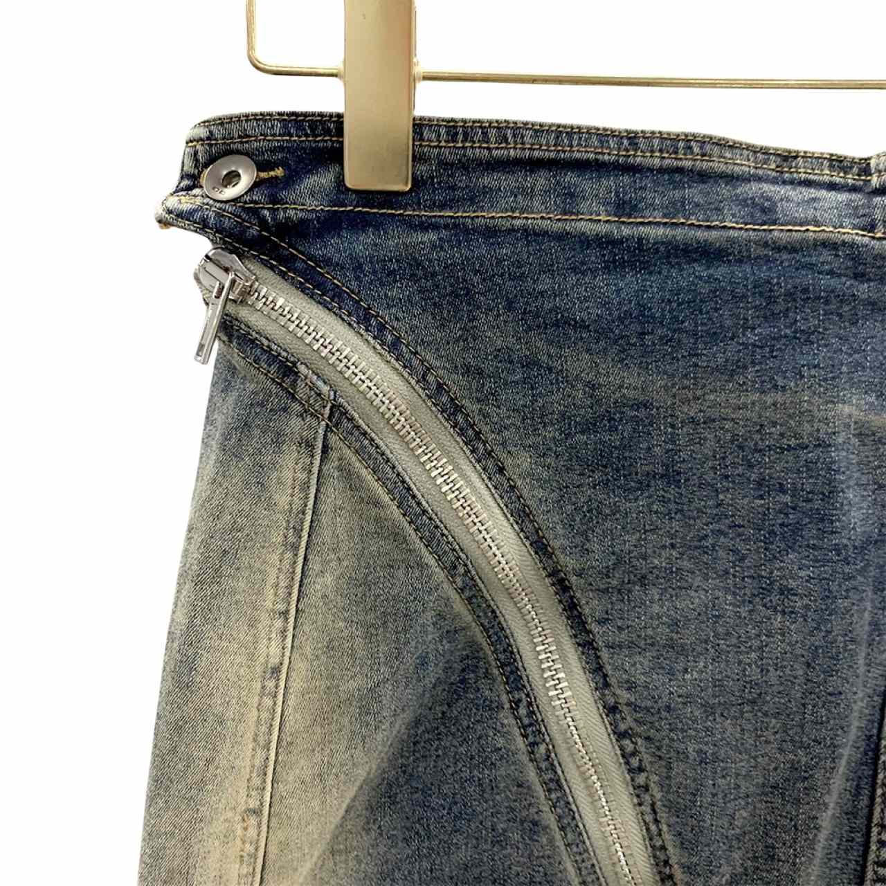 Rick Owens Dégradé denim mini skirt - EUR FASHION