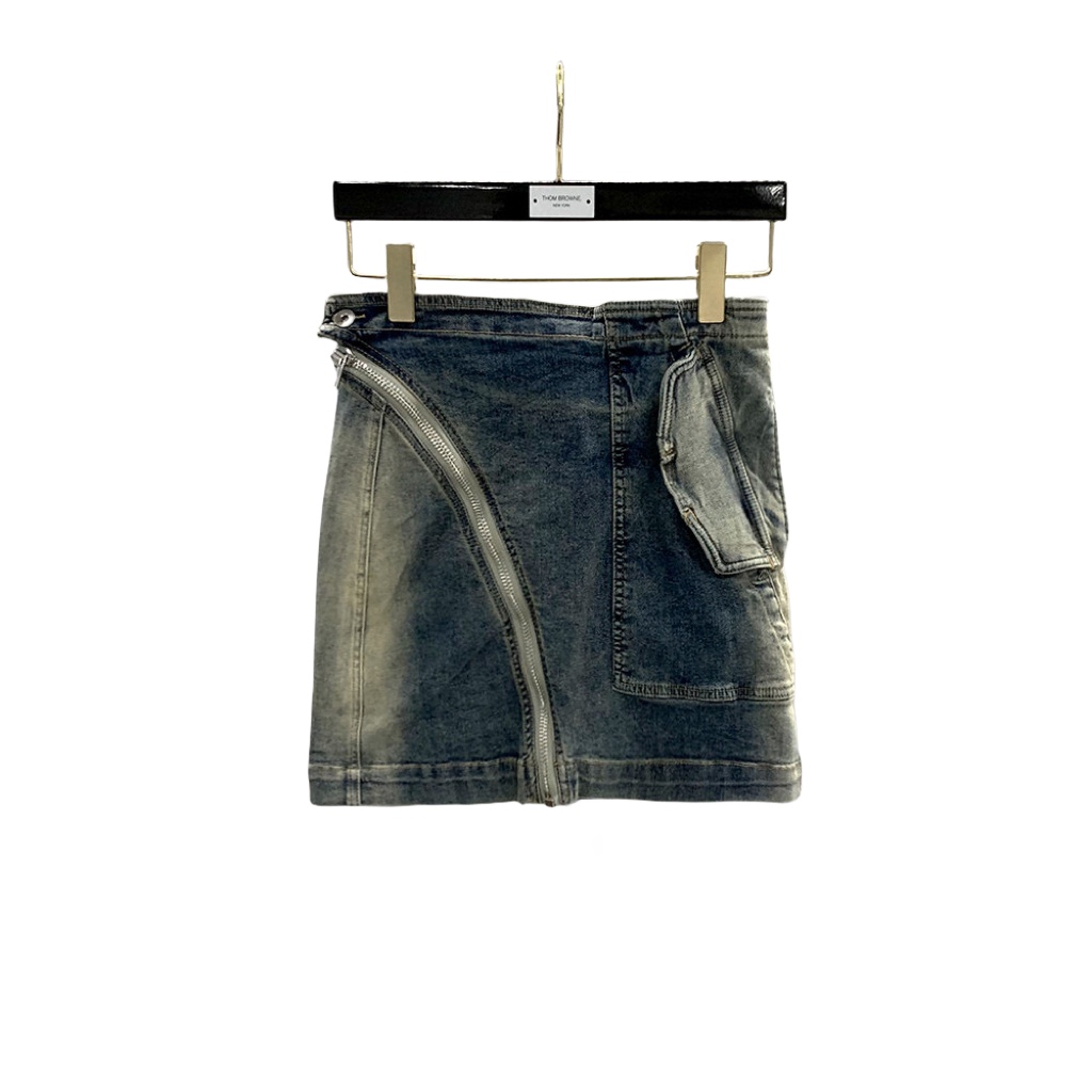 Rick Owens Dégradé denim mini skirt - EUR FASHION