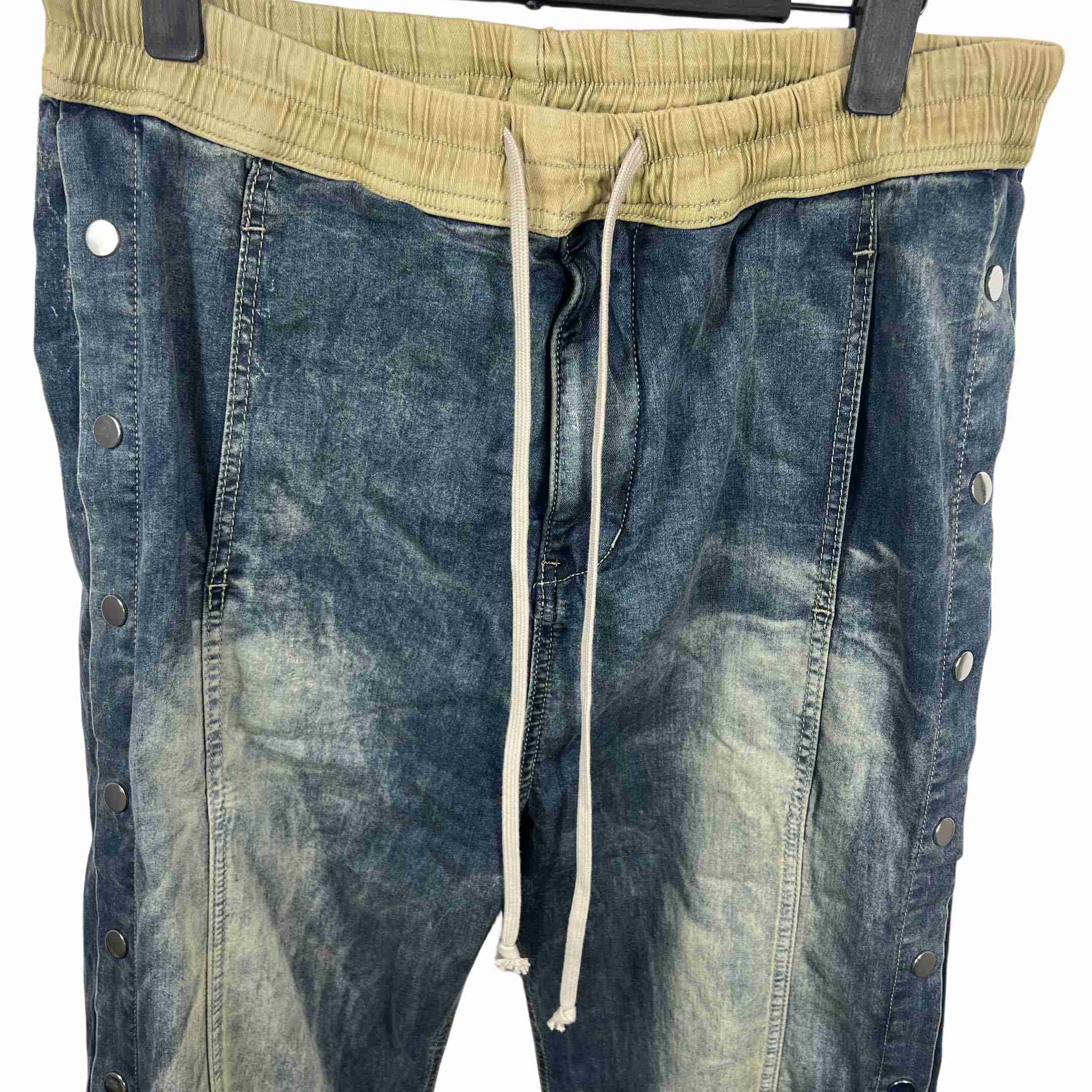 Rick Owens Hustler Denim Pusher Pants - EUR FASHION