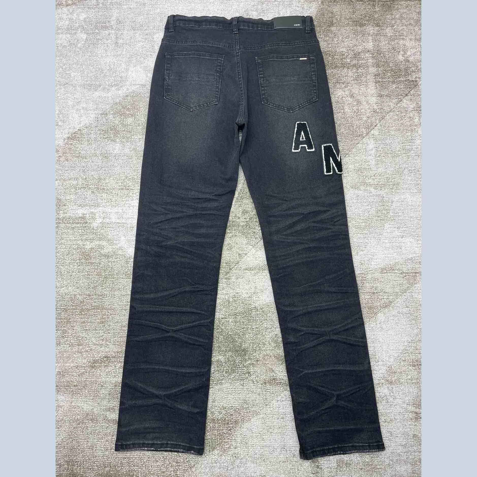 Amiri Black Appliqué Jeans   0079 - EUR FASHION