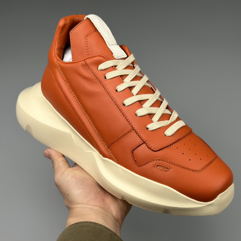 Rick Owens Geth Leather Sneakers - EUR FASHION