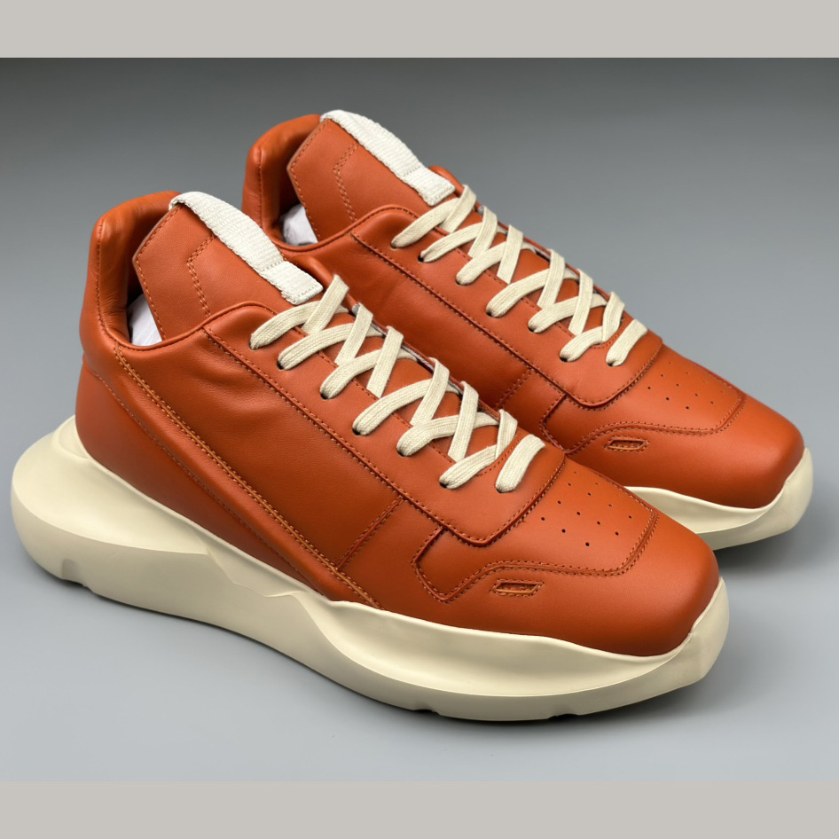 Rick Owens Geth Leather Sneakers - EUR FASHION