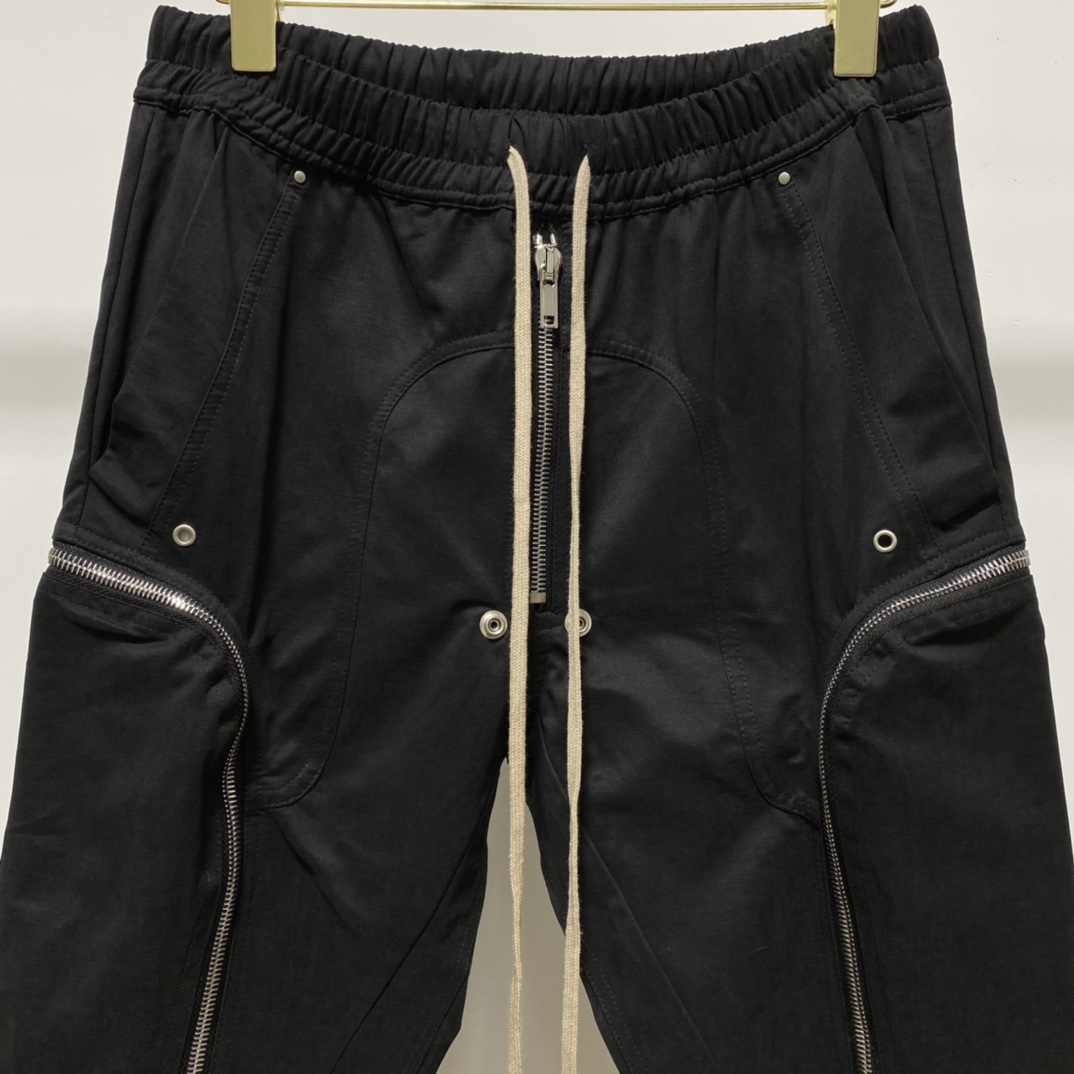 Rick Owens Black Bauhaus Cargo Pants - EUR FASHION