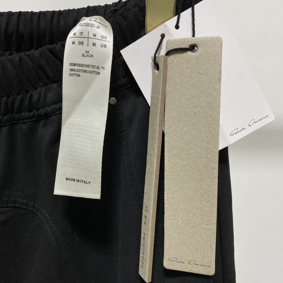 Rick Owens Black Bauhaus Cargo Pants - EUR FASHION