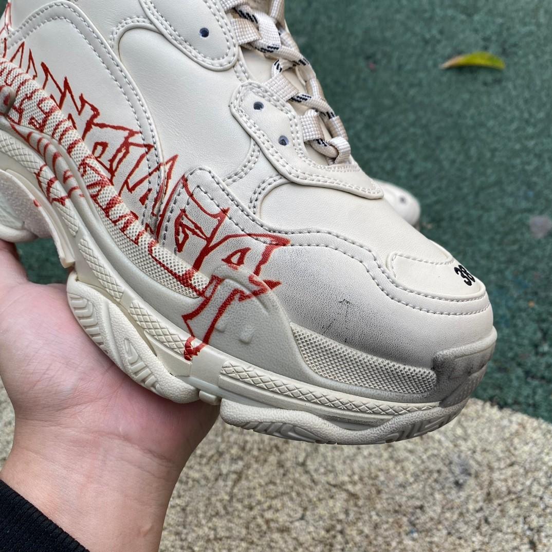 Balenciaga Triple S Sneaker In White/red/black - EUR FASHION