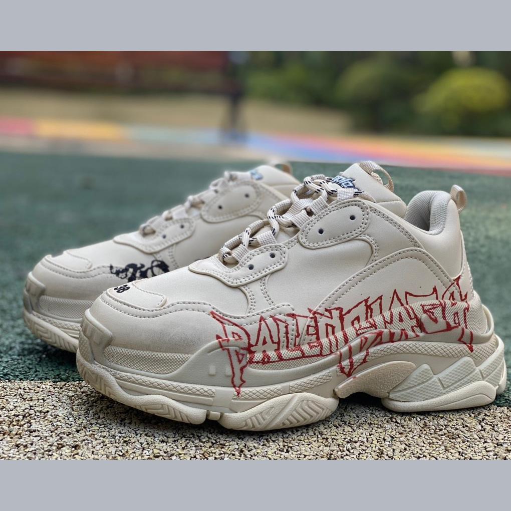 Balenciaga Triple S Sneaker In White/red/black - EUR FASHION