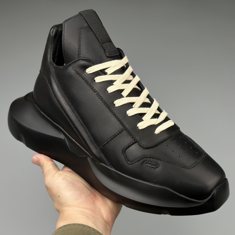 Rick Owens Geth Leather Sneakers - EUR FASHION