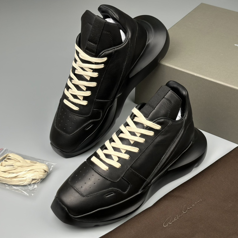 Rick Owens Geth Leather Sneakers - EUR FASHION