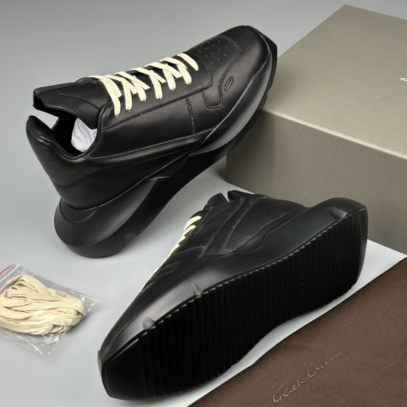 Rick Owens Geth Leather Sneakers - EUR FASHION