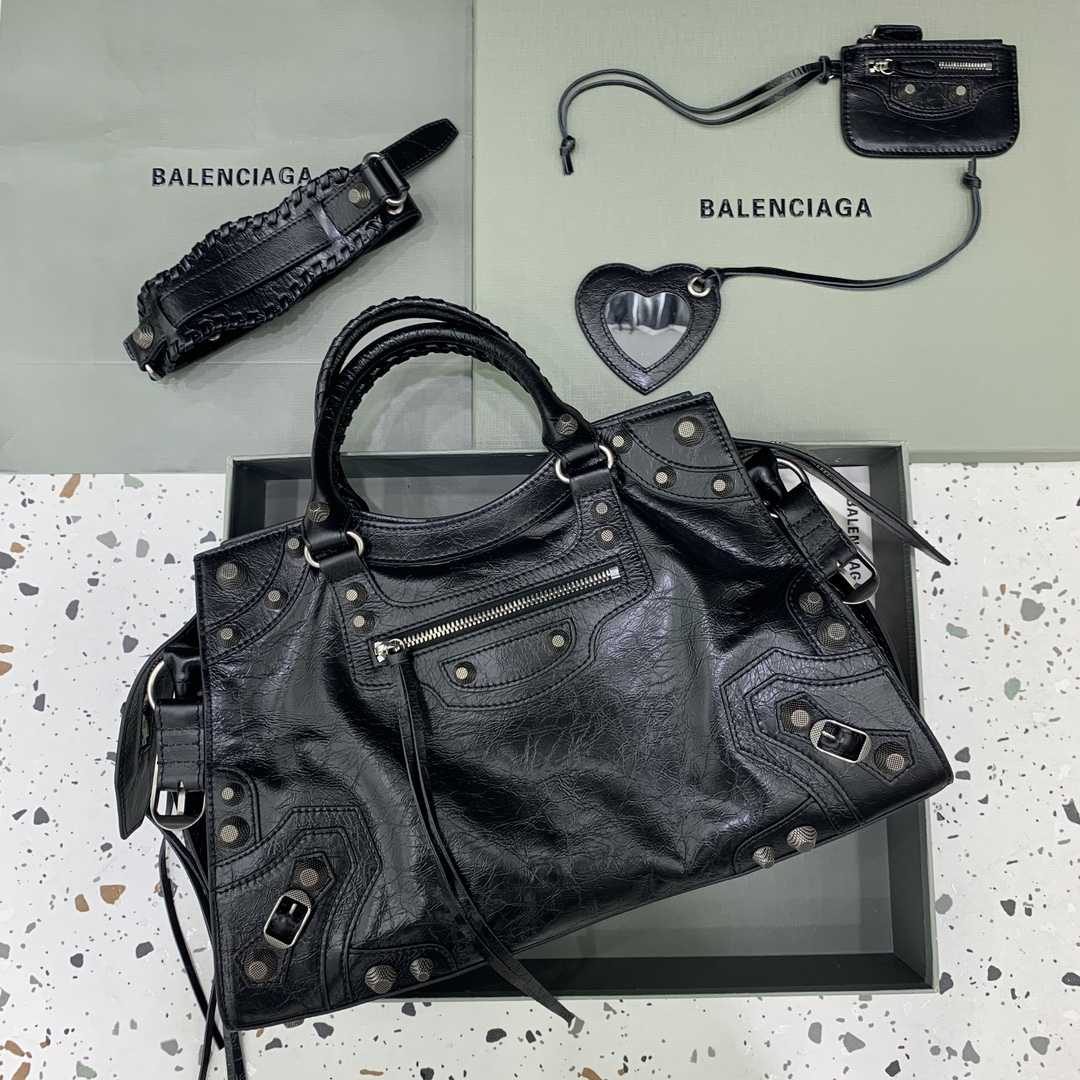 Balenciaga Neo Cagole City Handbag In Black  - EUR FASHION