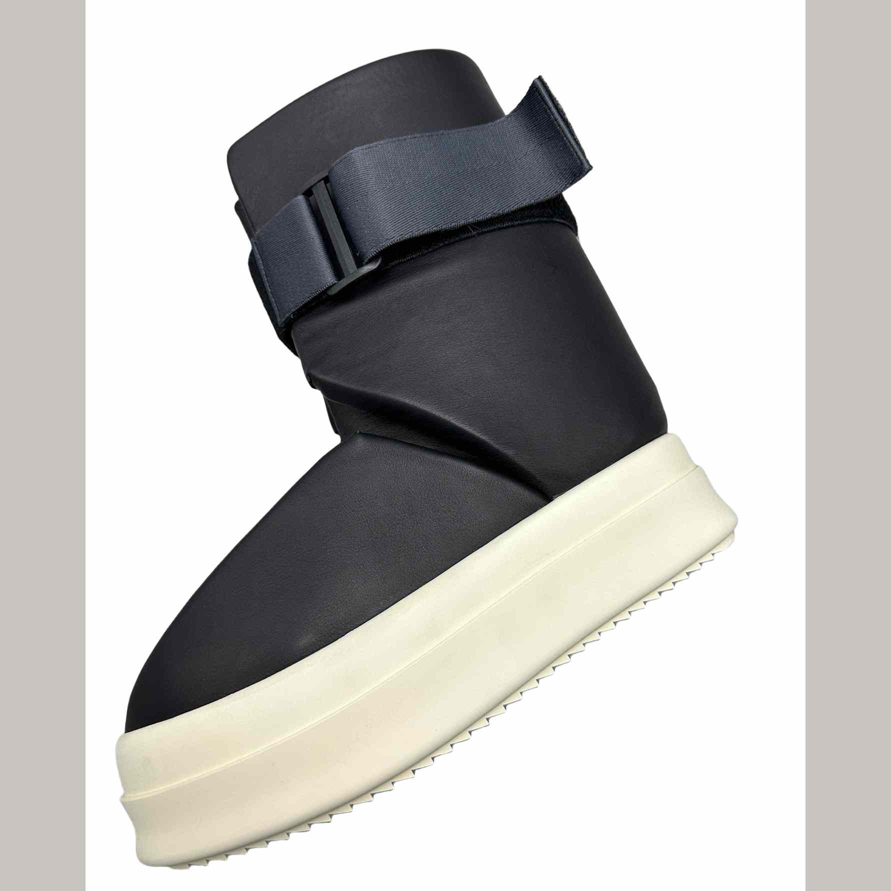 Rick Owens Splint Leather High-top Sneakers - EUR FASHION