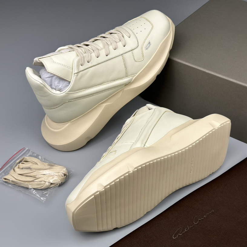 Rick Owens Geth Leather Sneakers - EUR FASHION