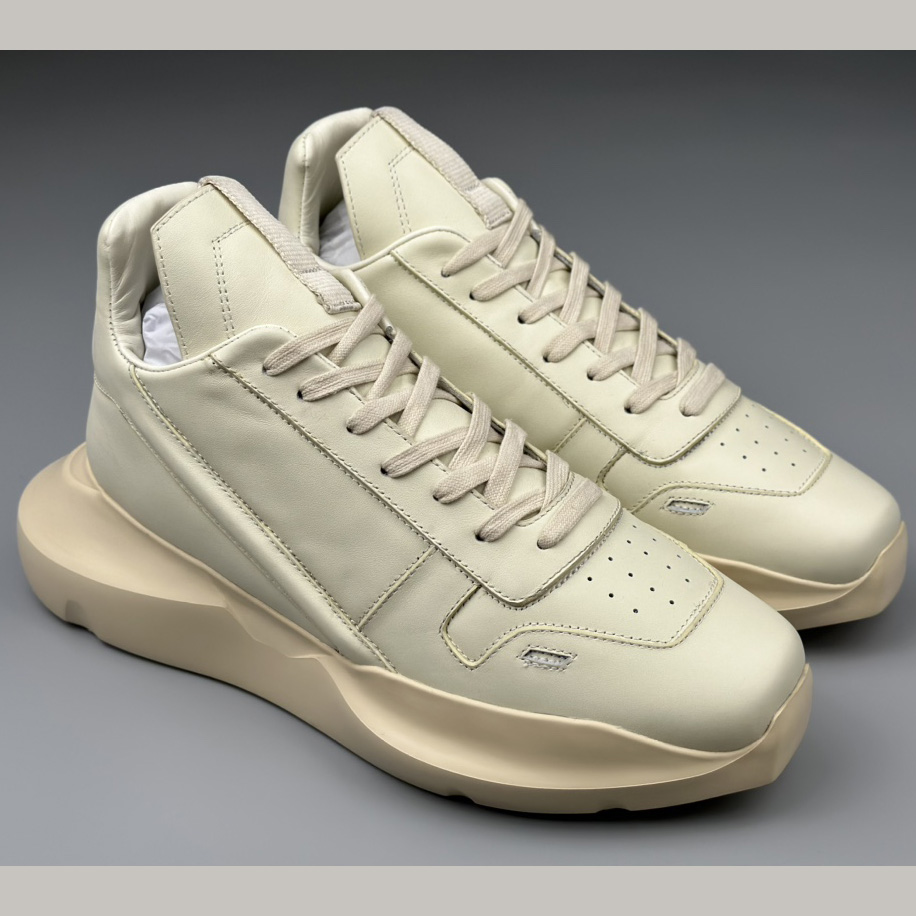 Rick Owens Geth Leather Sneakers - EUR FASHION