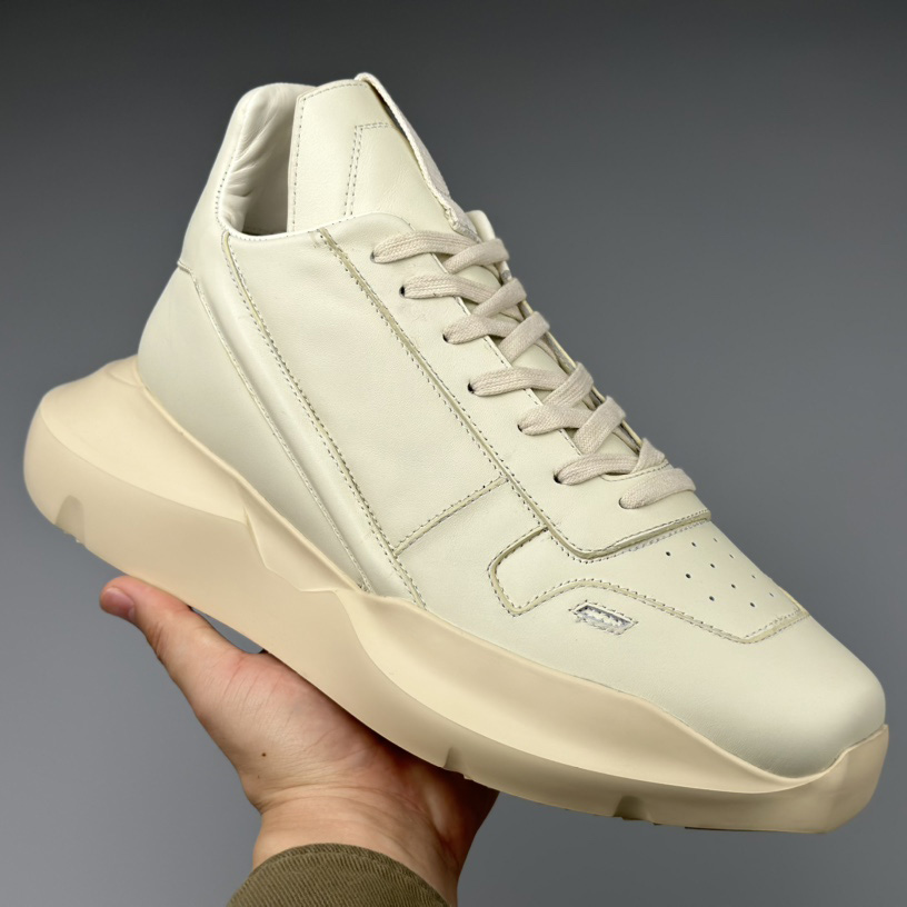 Rick Owens Geth Leather Sneakers - EUR FASHION