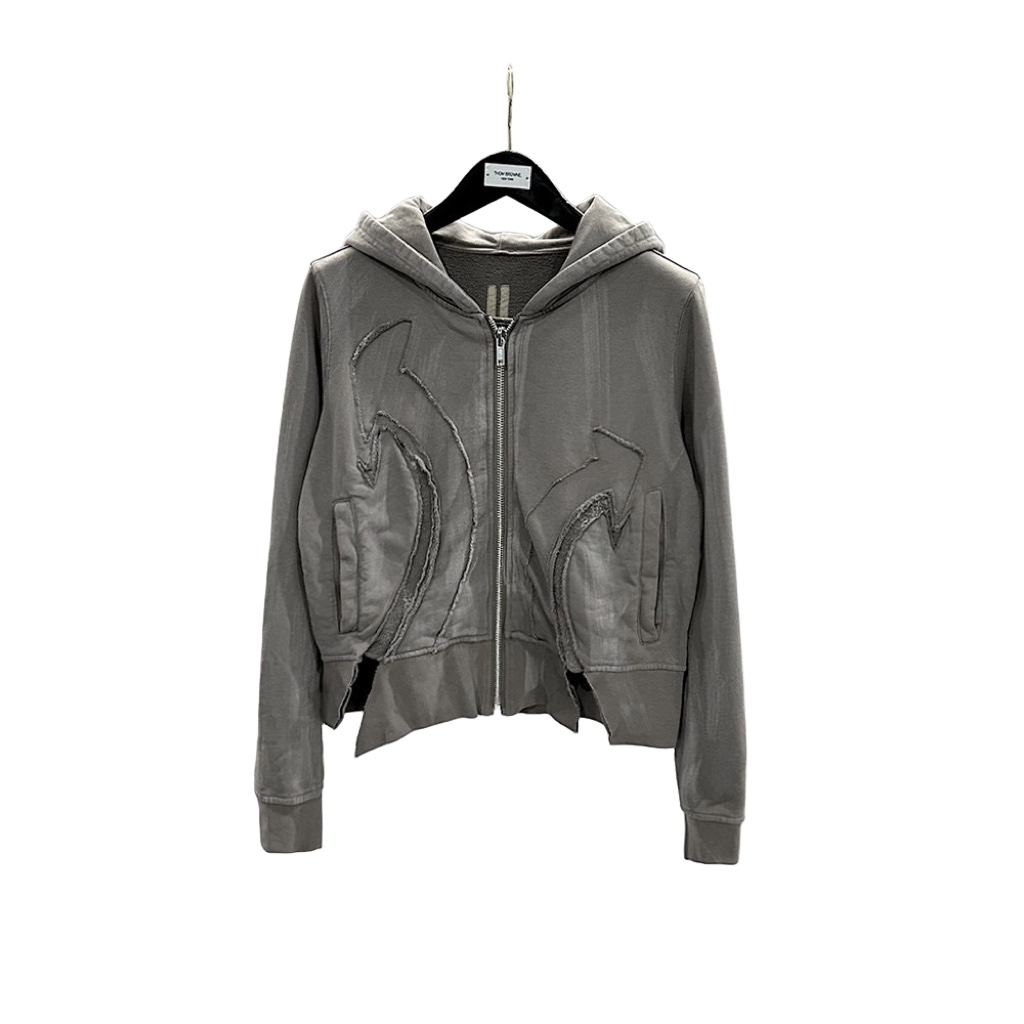 Rick Owens Drkshdw Cropped Zip-up Hoodie - EUR FASHION