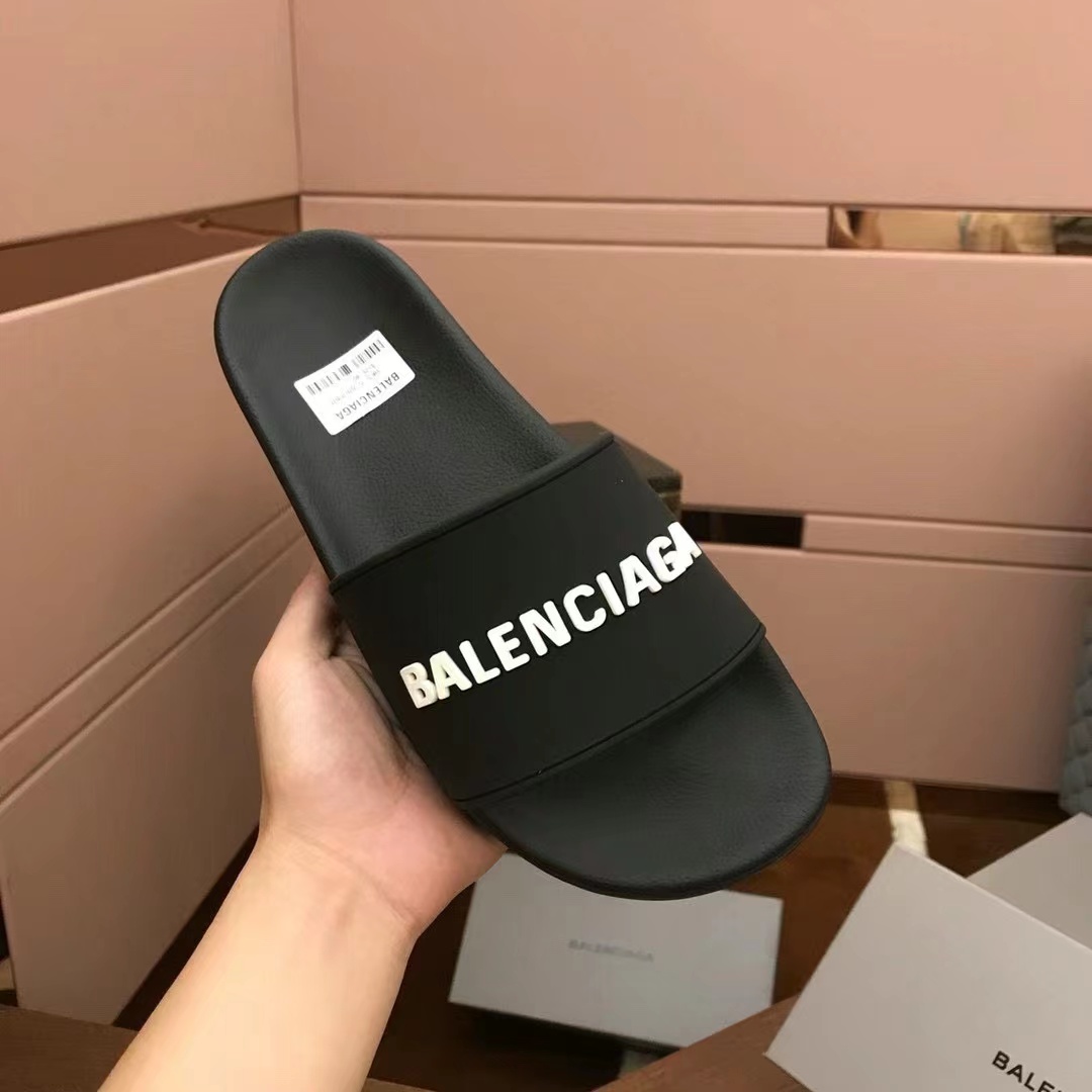 Balenciaga Logo Slide Sandal - EUR FASHION