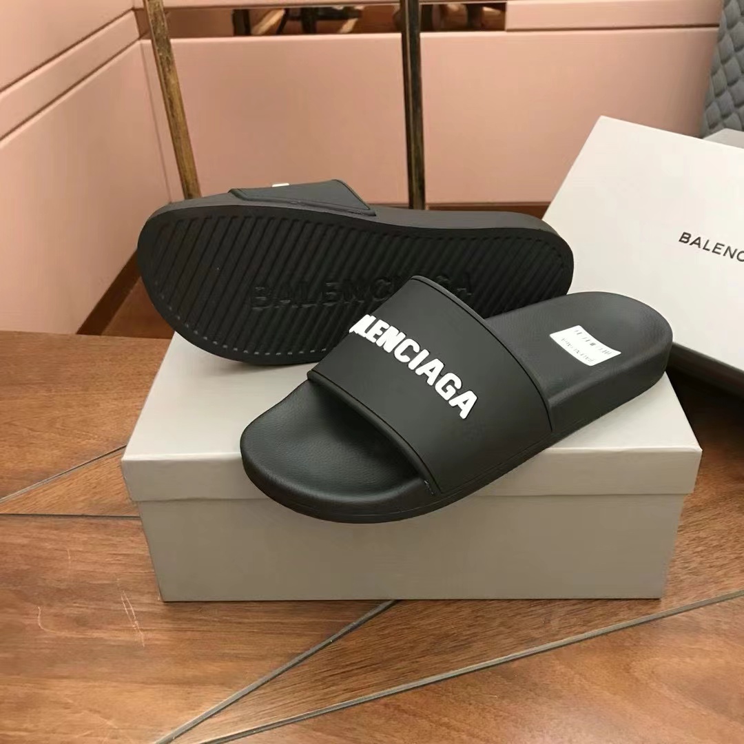 Balenciaga Logo Slide Sandal - EUR FASHION