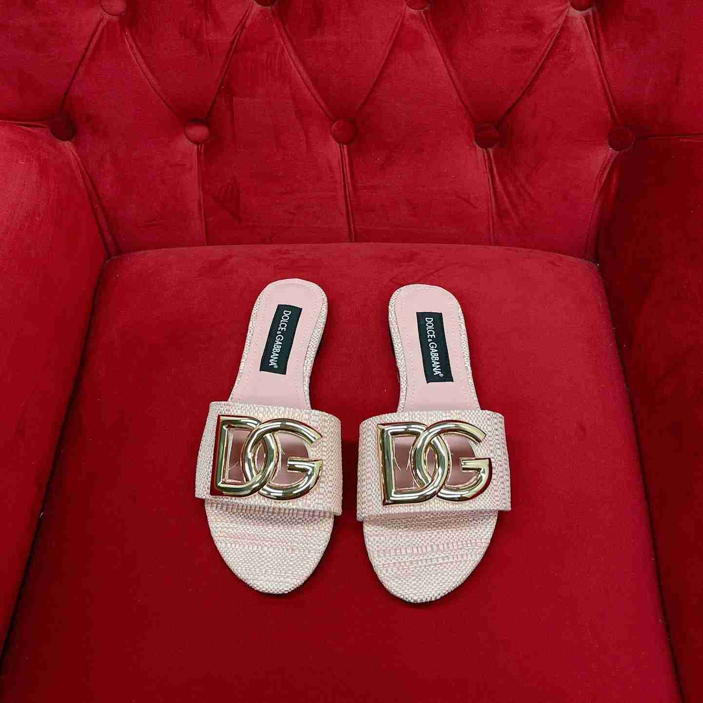 Dolce & Gabbana Raffia Sliders - EUR FASHION