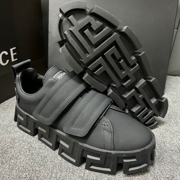 Versace Greca Labyrinth Chunky Leather Sneakers - EUR FASHION