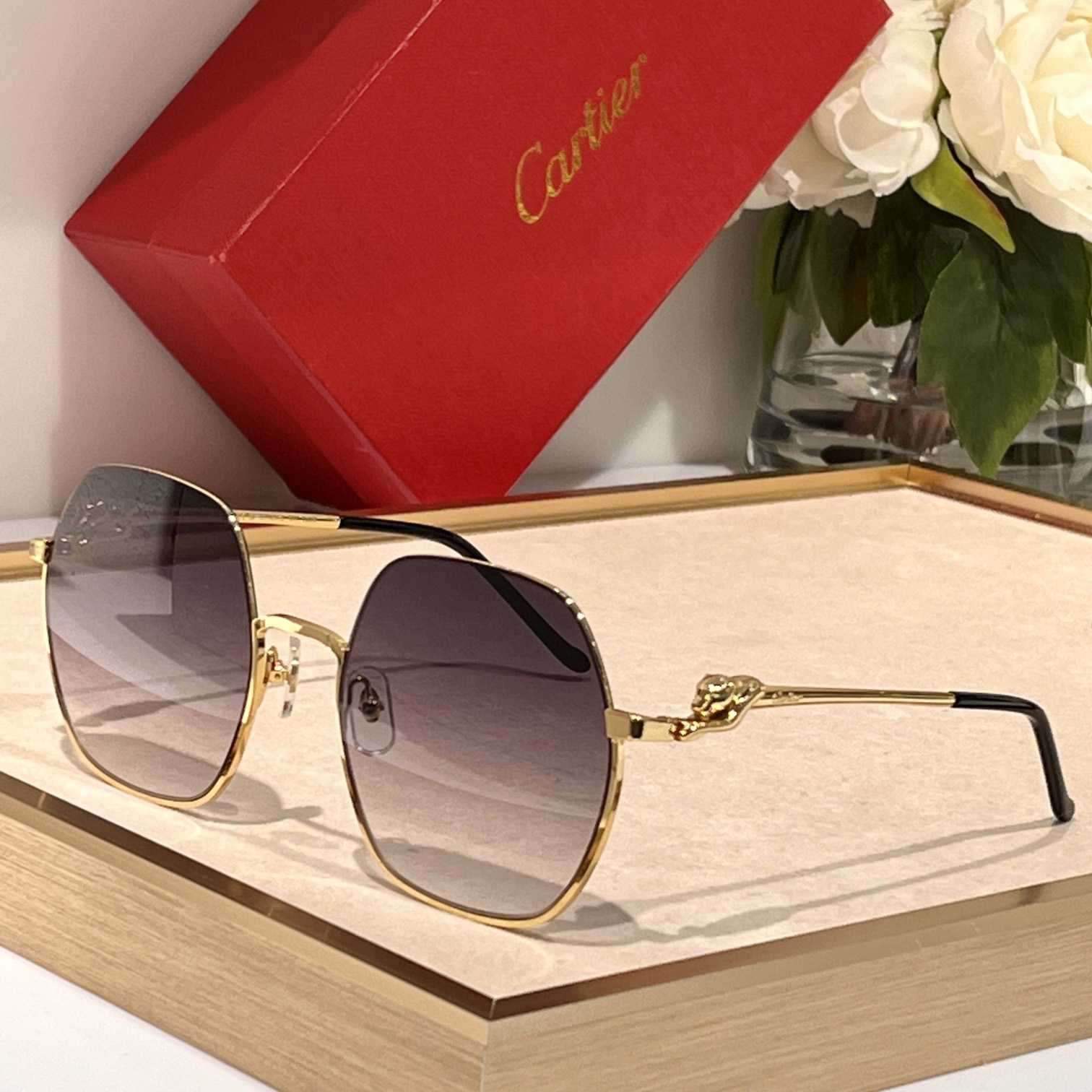 Cartier Geometric Frame Sunglasses     CT0267 - EUR FASHION