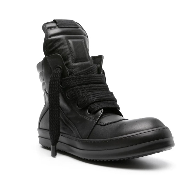 Rick Owens Geobasket High-top Leather Sneakers - EUR FASHION