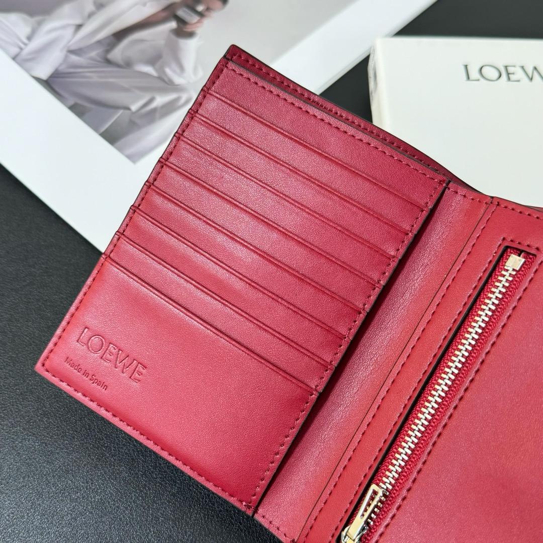 Loewe Medium Vertical Grained-Leather Wallet(14×11cm) - EUR FASHION