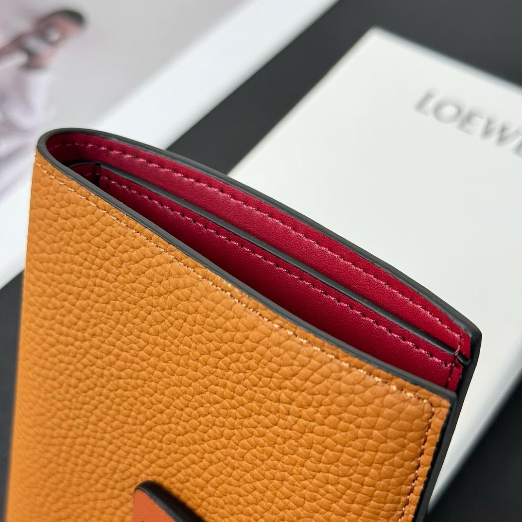 Loewe Medium Vertical Grained-Leather Wallet(14×11cm) - EUR FASHION