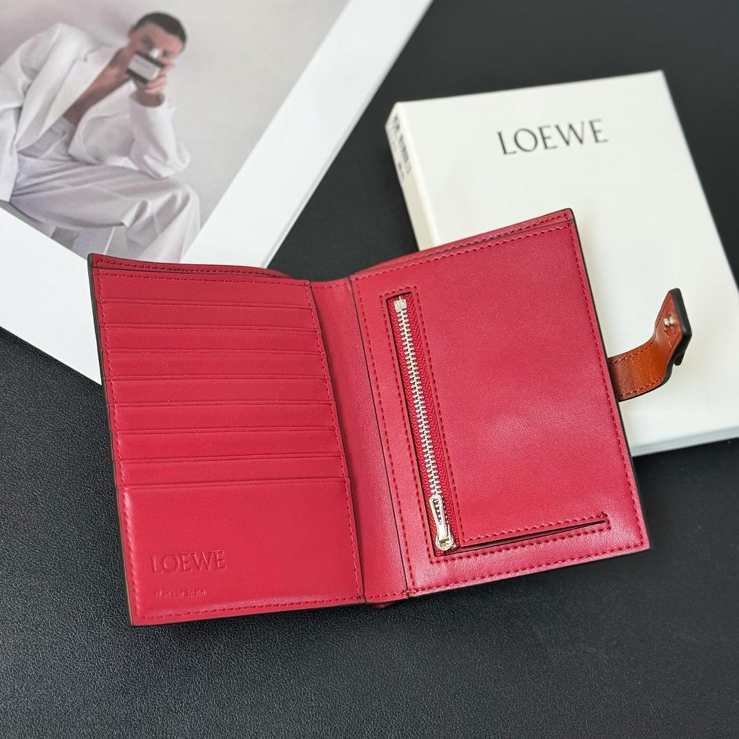 Loewe Medium Vertical Grained-Leather Wallet(14×11cm) - EUR FASHION